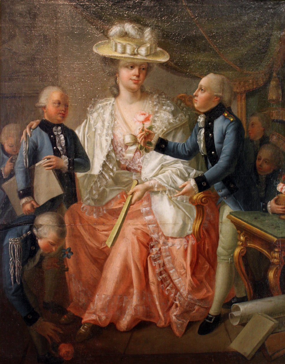 Franziska von Hohenheim in Hohen Carlsschule tekijältä Jakob Friedrich Weckherlin