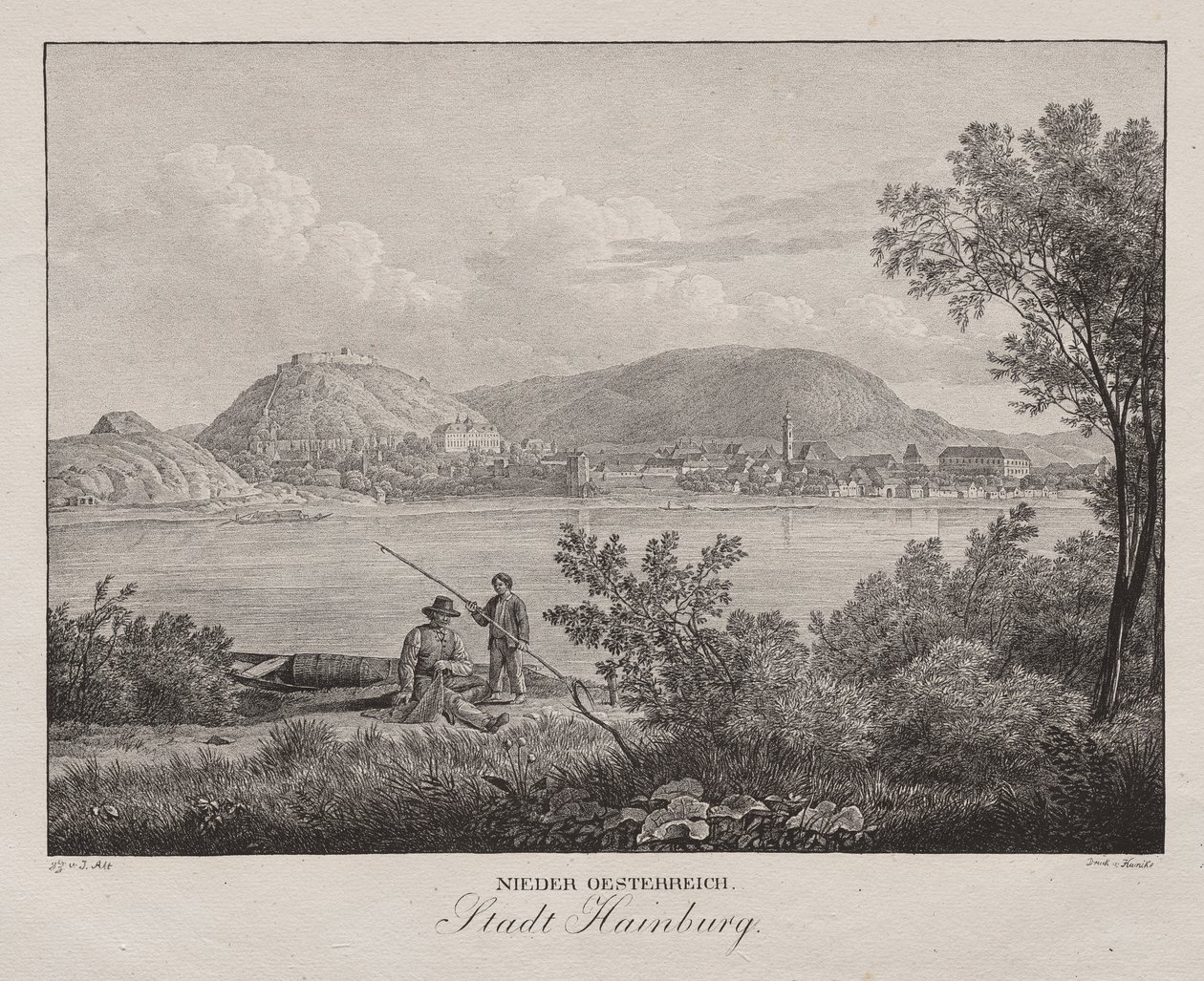 Nieder-oesterreich, Stadt Hainburg tekijältä Jakob Alt