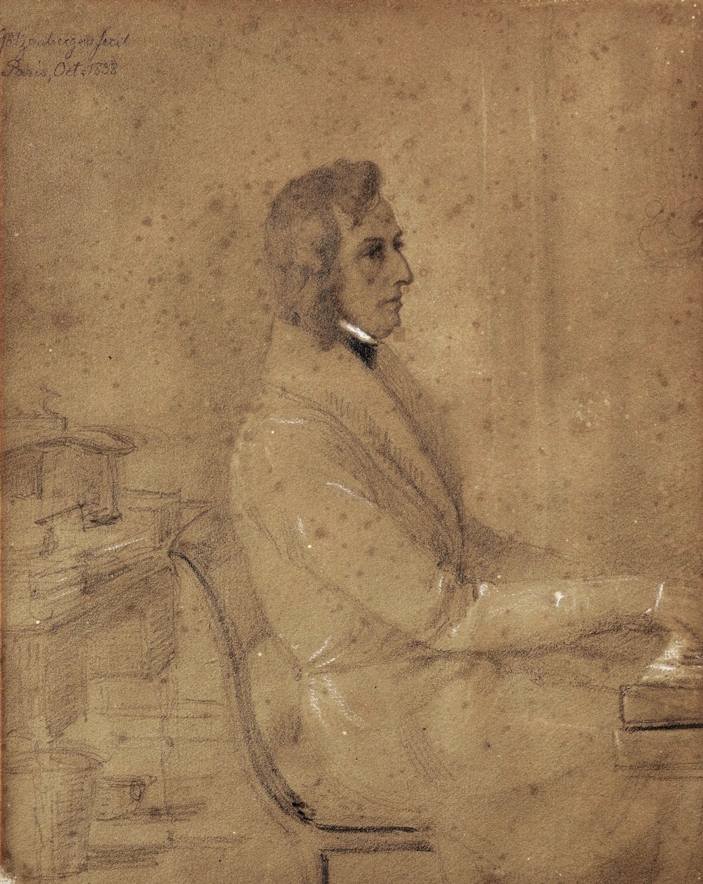 Fryderyk Chopin pianon ääressä. tekijältä Jakob Götzenberger