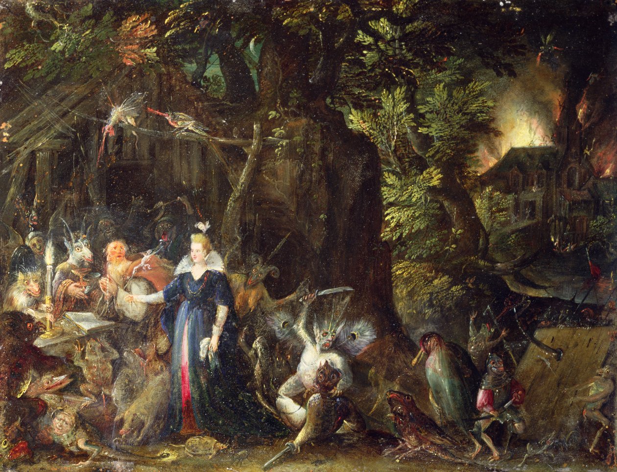 Pyhän Antoniuksen kiusaus tekijältä Jakob Isaaksz Swanenburgh