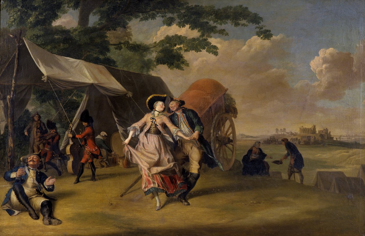 Tanssi leirissä, 1765 tekijältä Jakob Michel