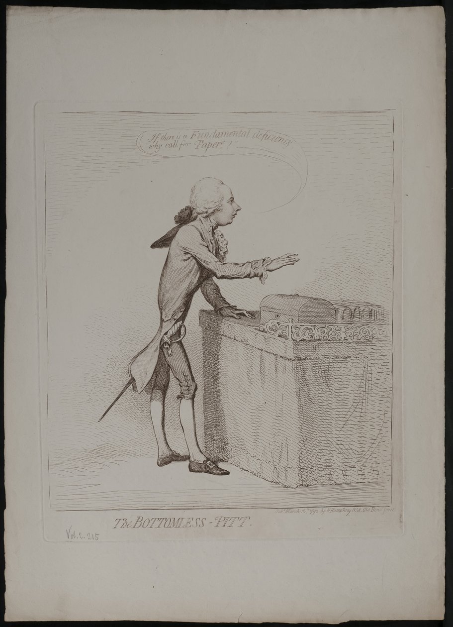 Pohjaton Pitt, 1792 tekijältä James Gillray