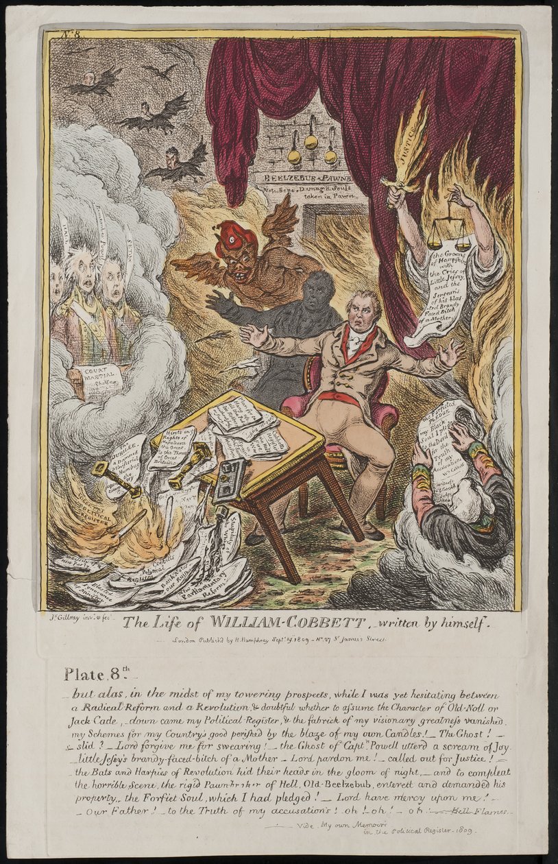 William Cobbettin elämä, kirjoittanut itse, 1809. tekijältä James Gillray