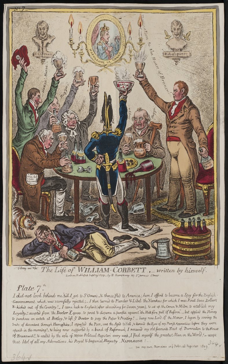 William Cobbettin elämä, kirjoittanut itse, 1809. tekijältä James Gillray
