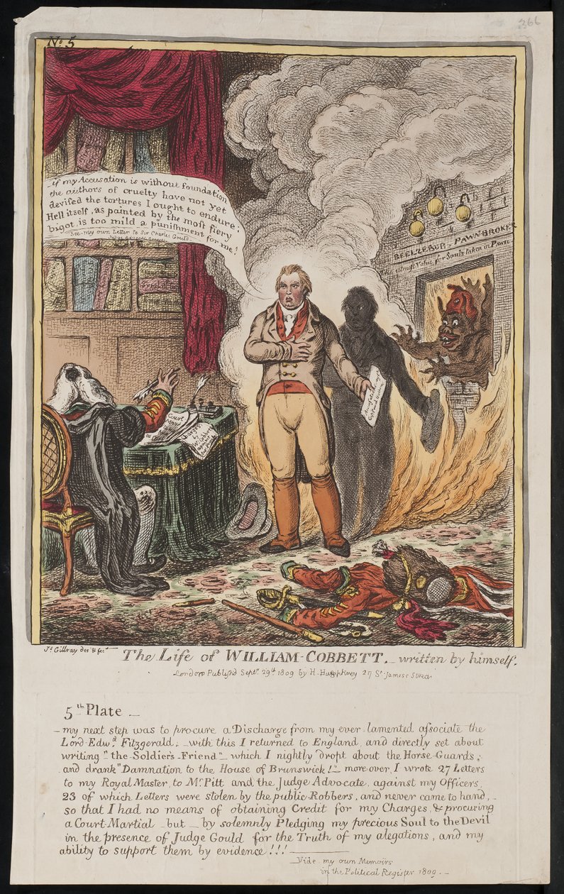 William Cobbettin elämä, kirjoittanut itse, 1809. tekijältä James Gillray