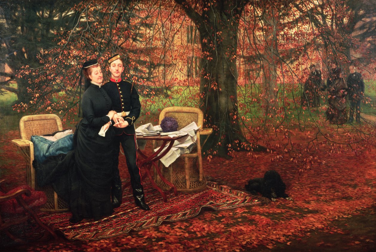Keisarinna Eugenie (1826-1920) ja Eugene-Louis Napoleon Bonaparte (1856-79) Camden Placessa, Chislehurstissa tekijältä James Jacques Joseph Tissot
