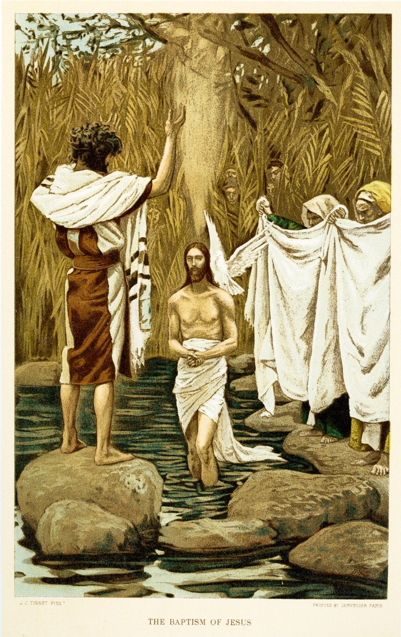 Jeesuksen kaste, Pyhä Matteus - Raamattu tekijältä James Jacques Joseph after Tissot