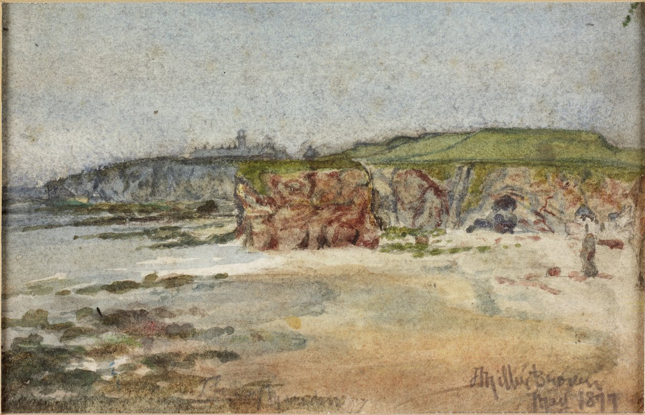 Marsden Bay 1877 (akvarelli ja kynä paperille) tekijältä James Miller Brown