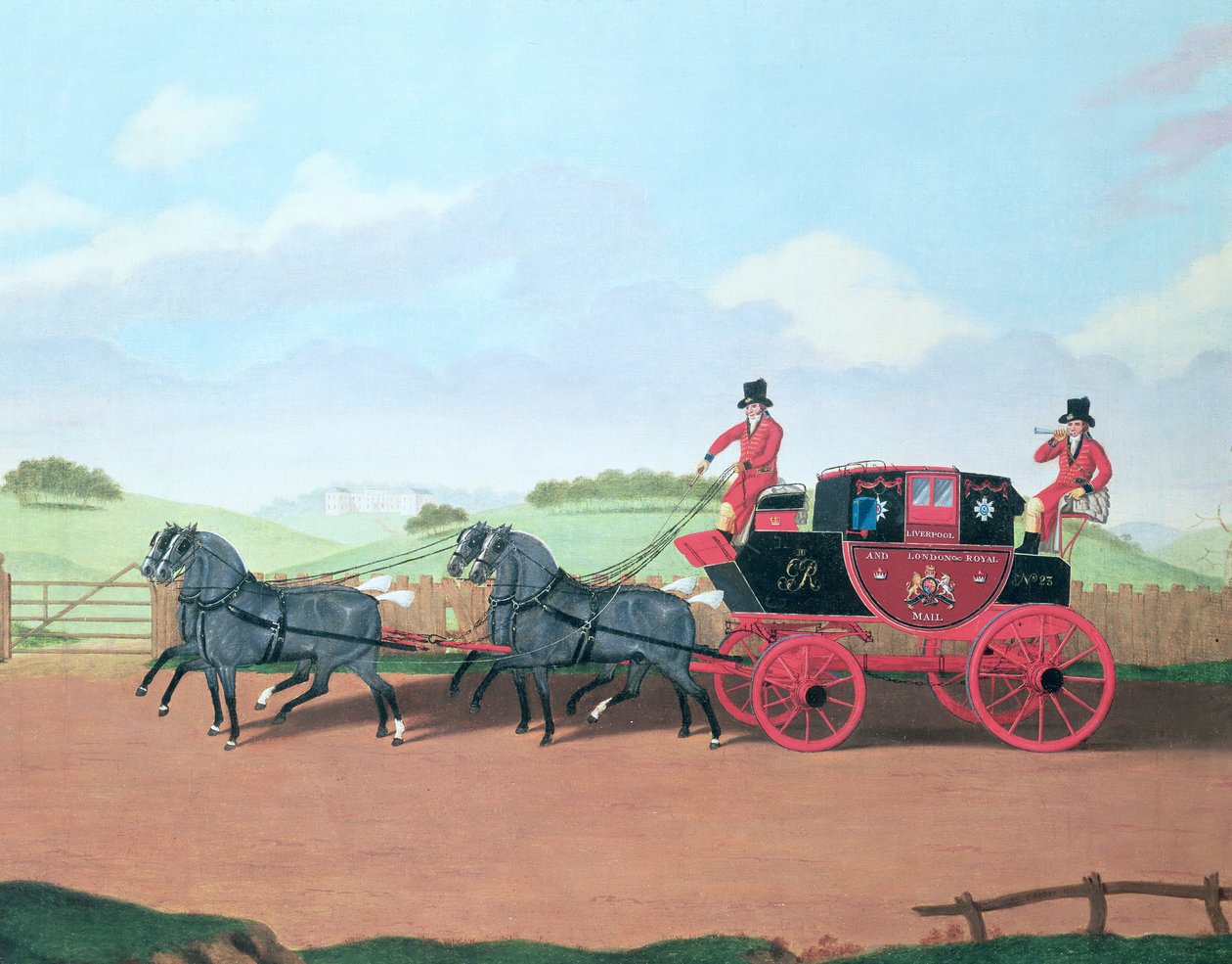 The Liverpool and London Royal Mail Coach, 1812 tekijältä James Pollard
