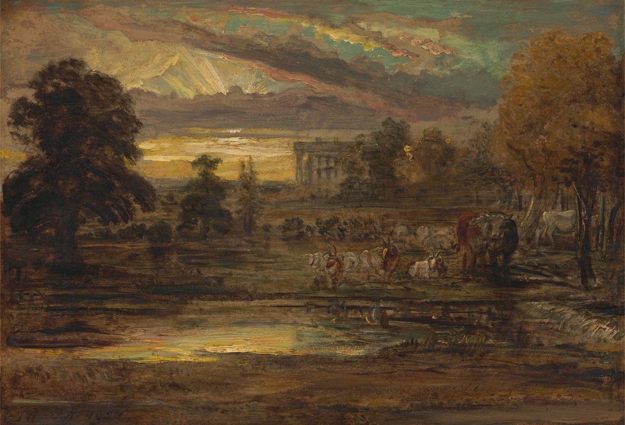 Nauta uima -altaalla auringonnousun aikaan tekijältä James Ward