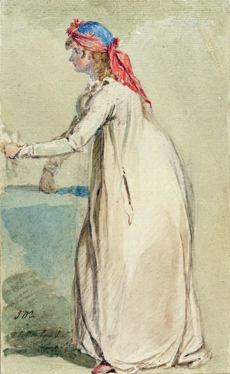 Rouva Morlandin muotokuva, n. 1800-04 (wc kynällä paperilla) tekijältä James Ward