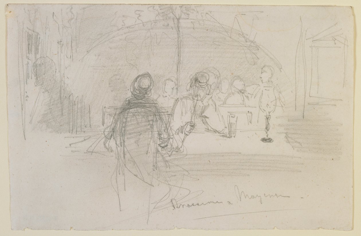 Panimo Mainzissa, 1858. tekijältä James Abbott McNeill Whistler