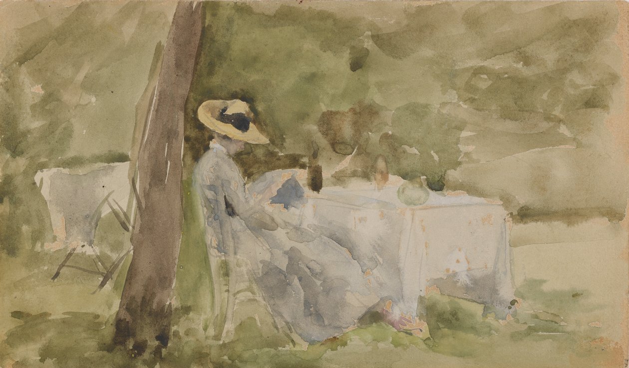 Aamiainen puutarhassa, 1885-1886. tekijältä James Abbott McNeill Whistler