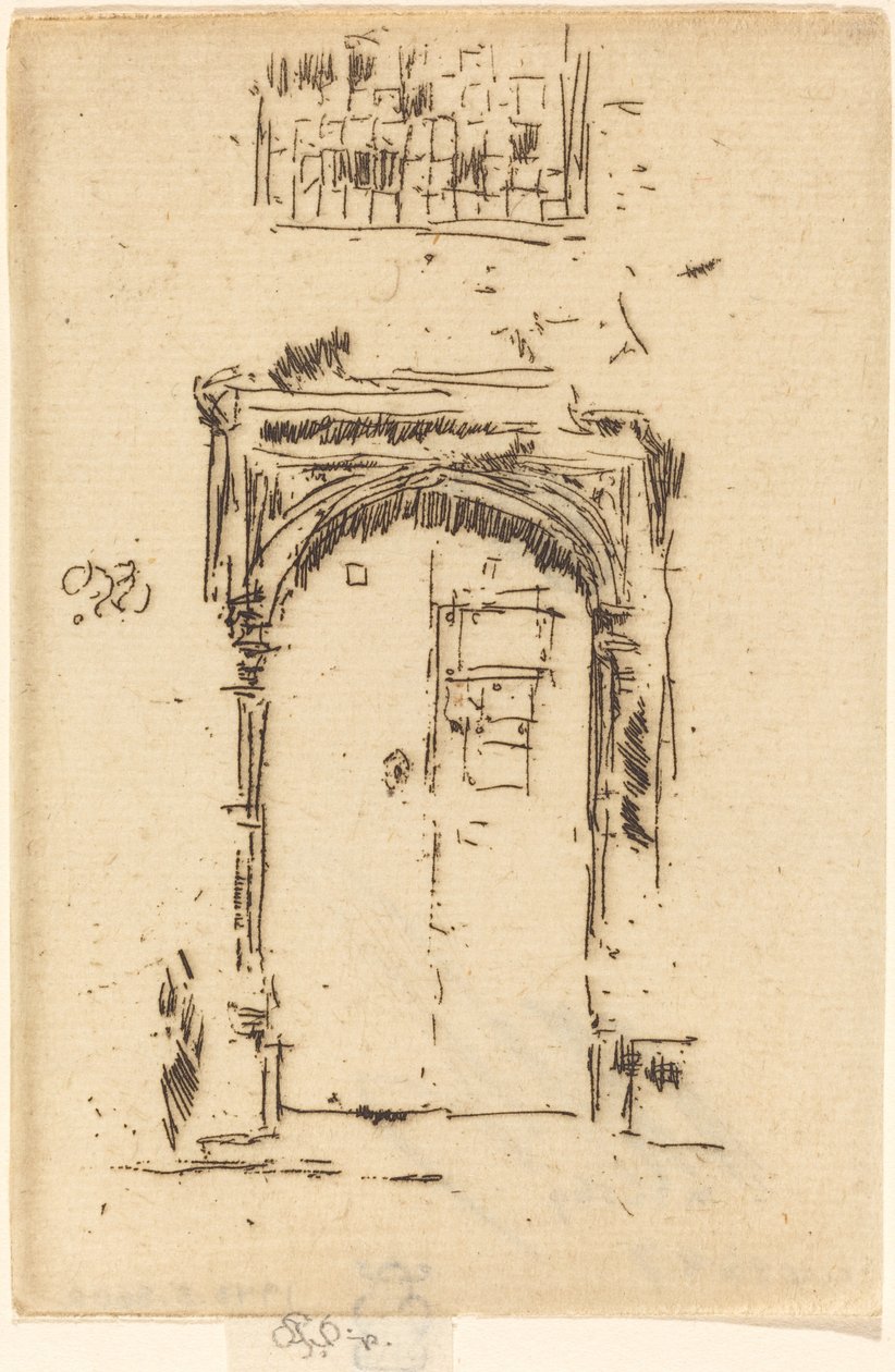 Kirkon oviaukko, Edgemere. tekijältä James Abbott McNeill Whistler