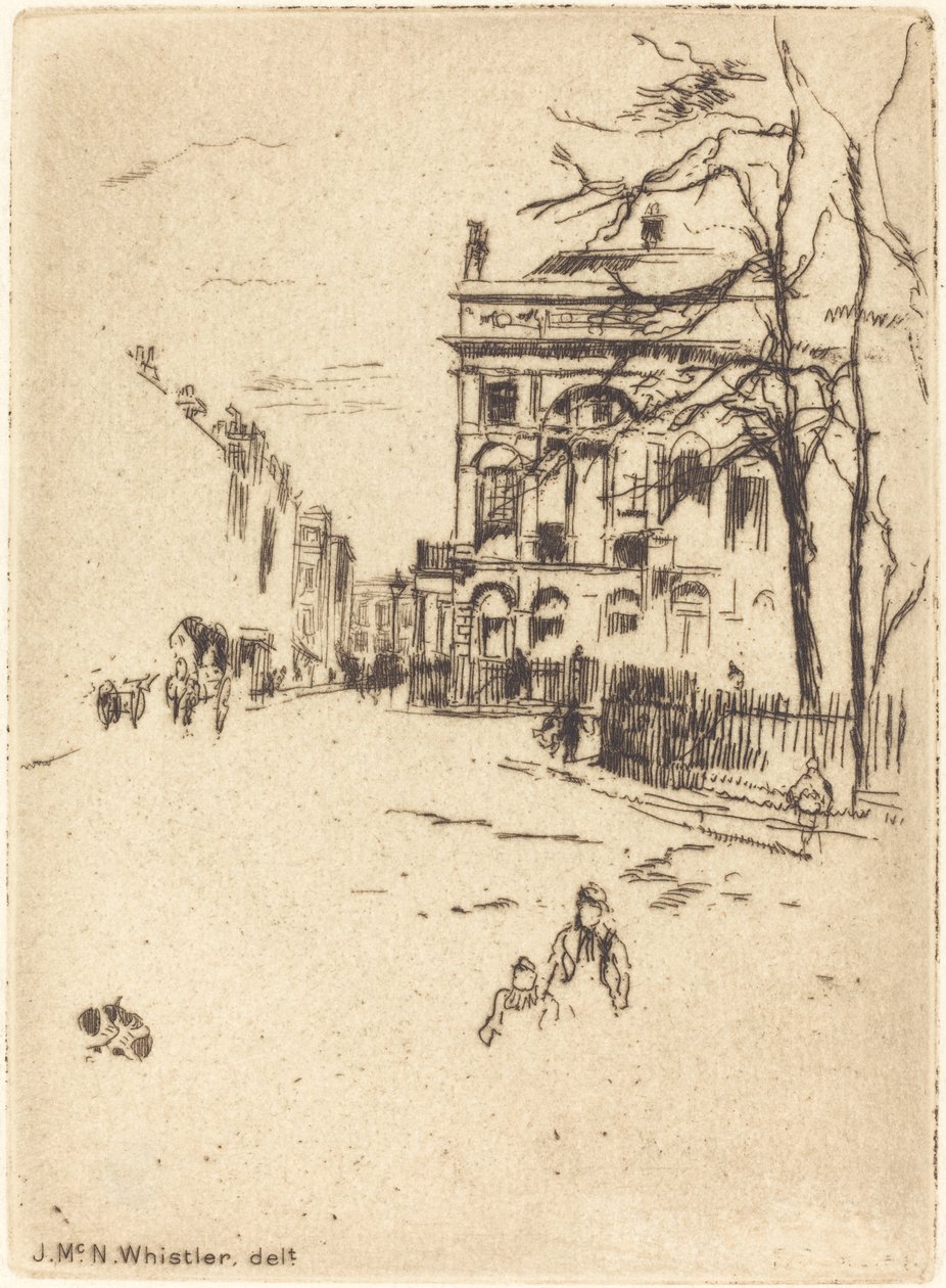 Fitzroyn aukio. tekijältä James Abbott McNeill Whistler