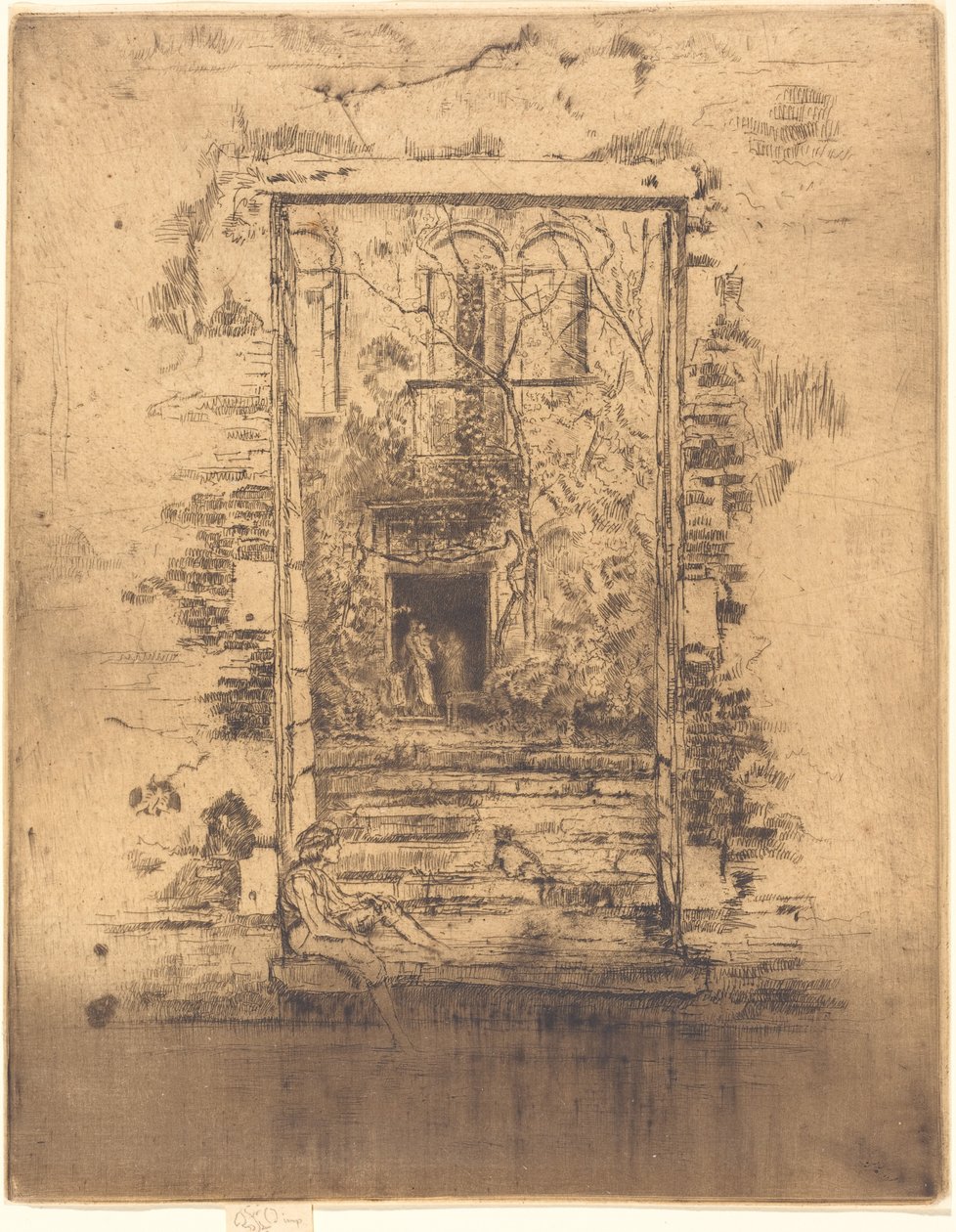 Puutarha, 1880. tekijältä James Abbott McNeill Whistler