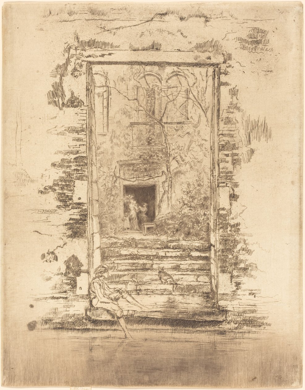 Puutarha, 1880. tekijältä James Abbott McNeill Whistler