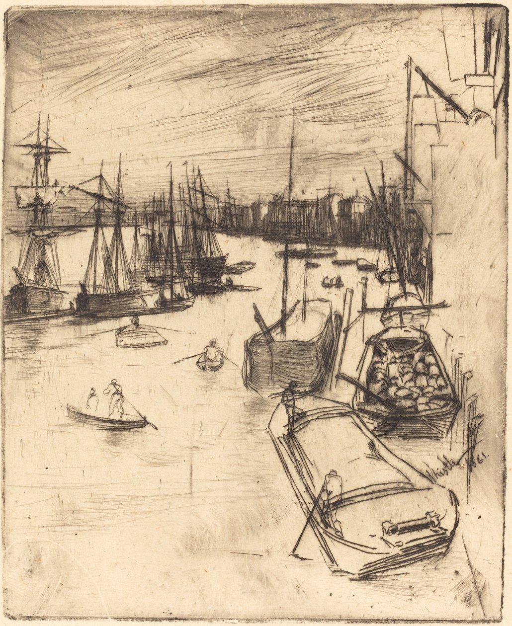Pikku Wapping, 1861. tekijältä James Abbott McNeill Whistler