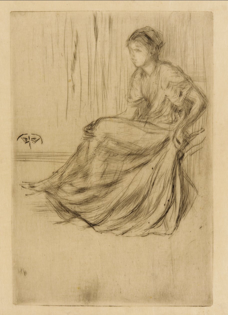 Istuva malli, 1873. tekijältä James Abbott McNeill Whistler