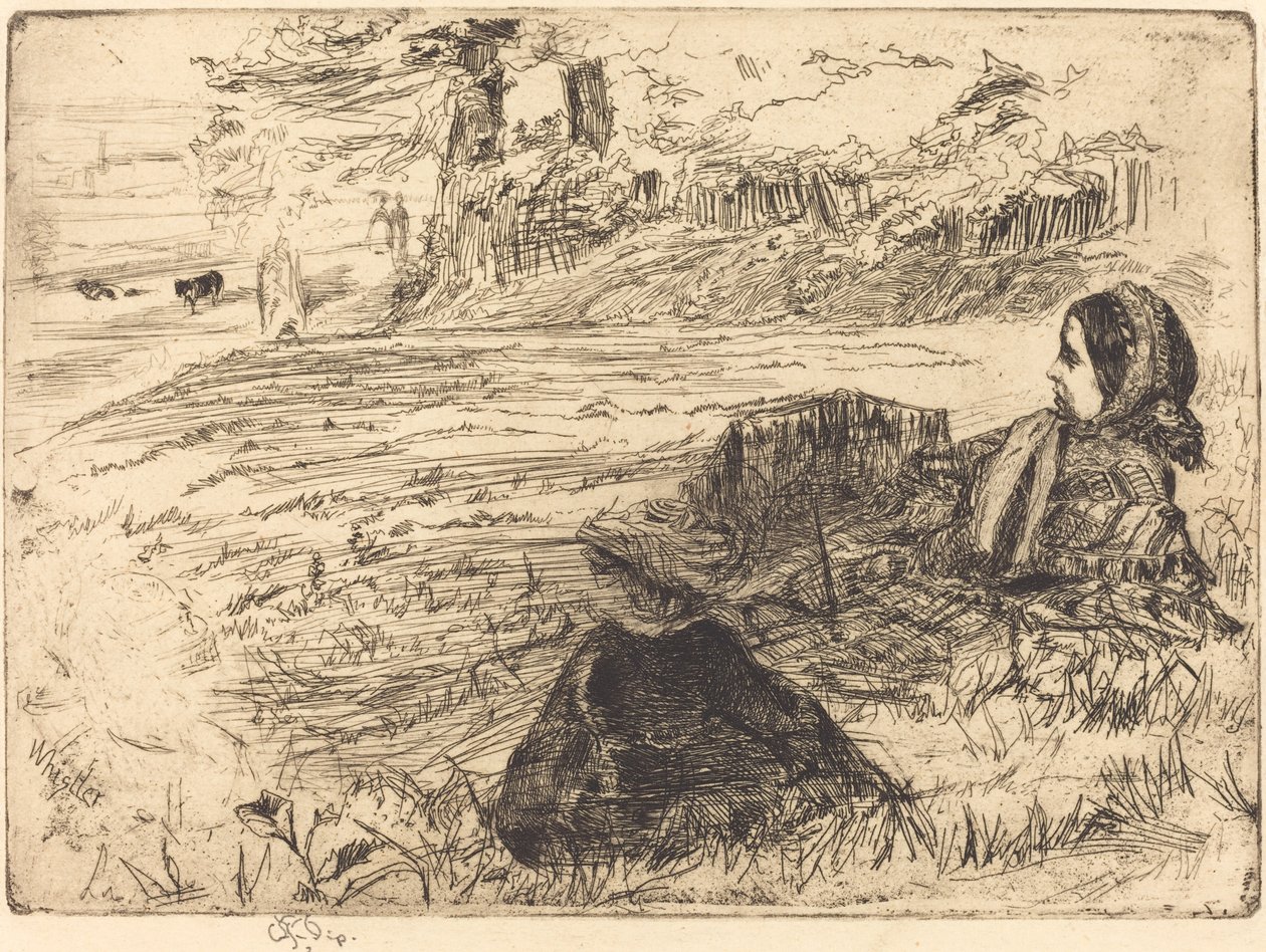 Hoitaja ja lapsi, 1859. tekijältä James Abbott McNeill Whistler
