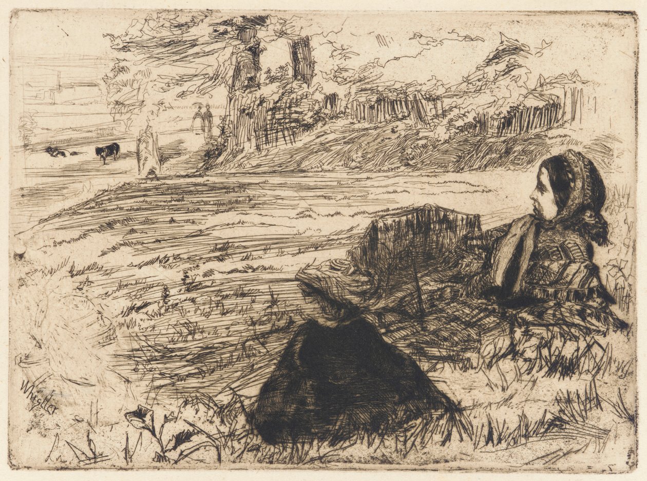Hoitaja ja lapsi, 1859. tekijältä James Abbott McNeill Whistler