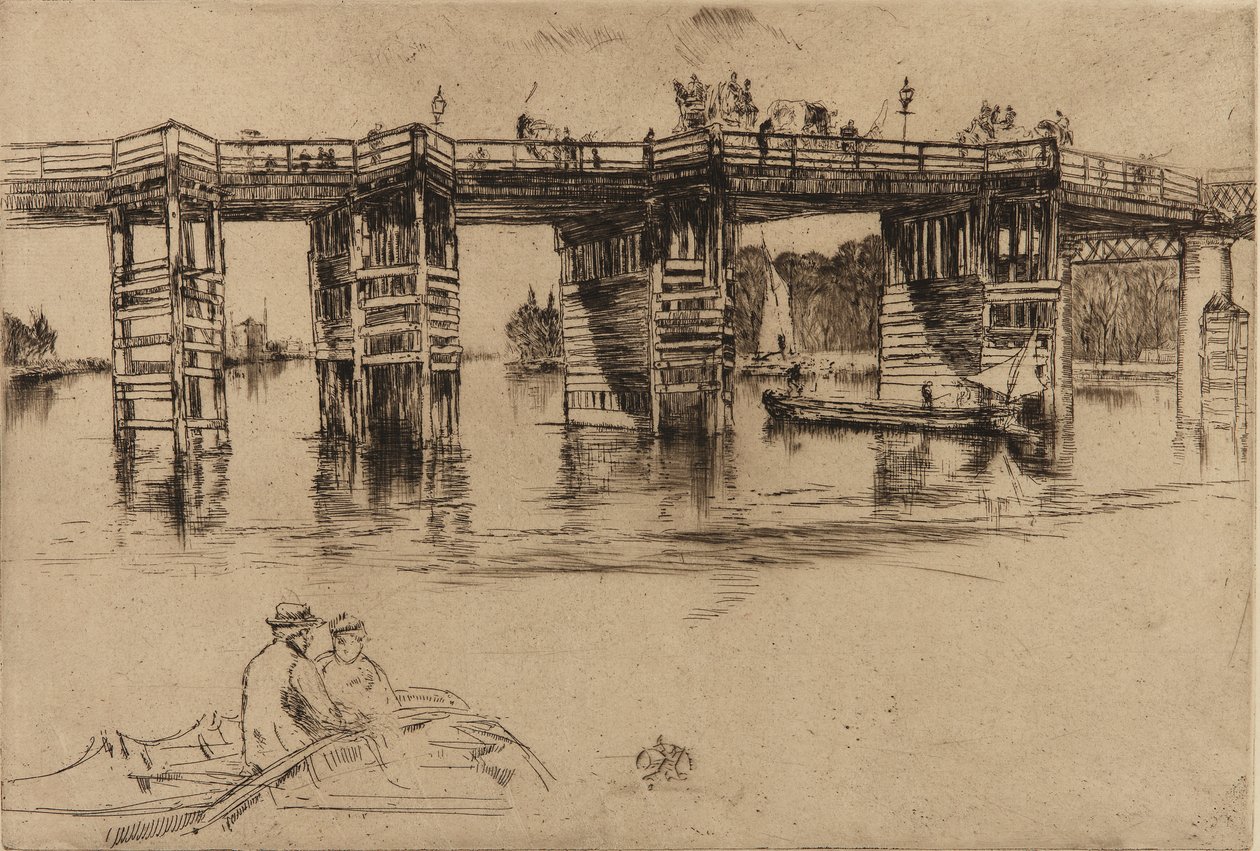 Old Putney Bridge, 1879. tekijältä James Abbott McNeill Whistler