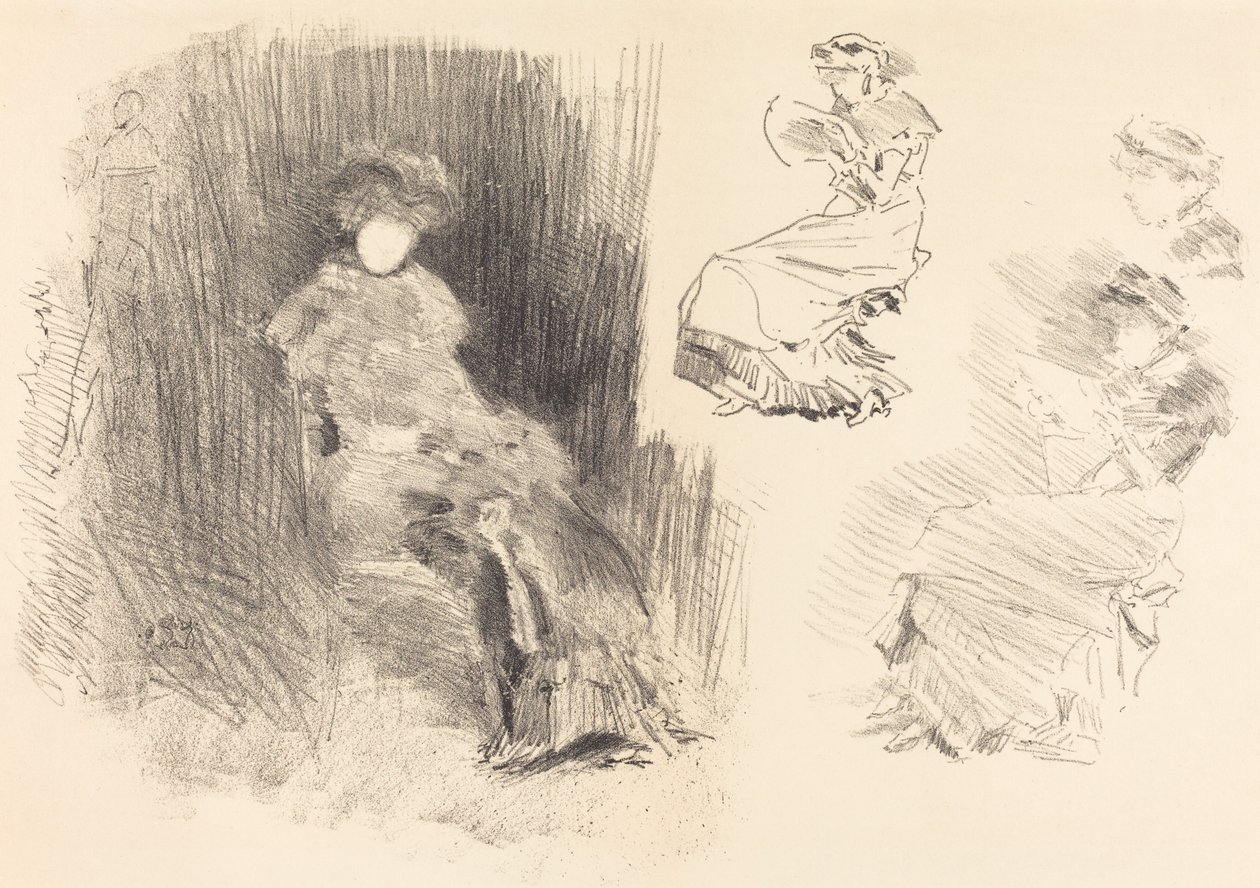 Reading, 18791887. tekijältä James Abbott McNeill Whistler