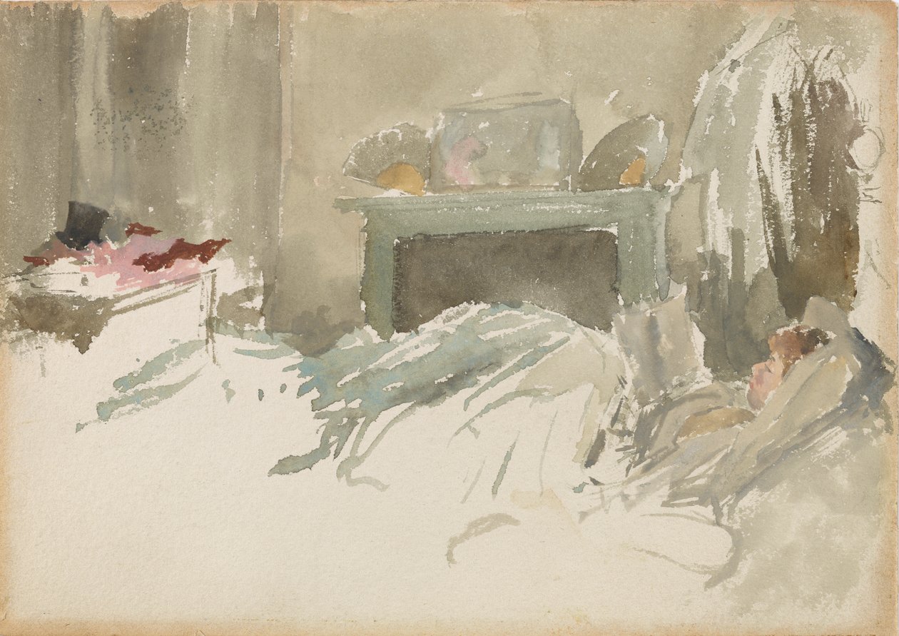 Lepää sängyssä, 1883-1884. tekijältä James Abbott McNeill Whistler