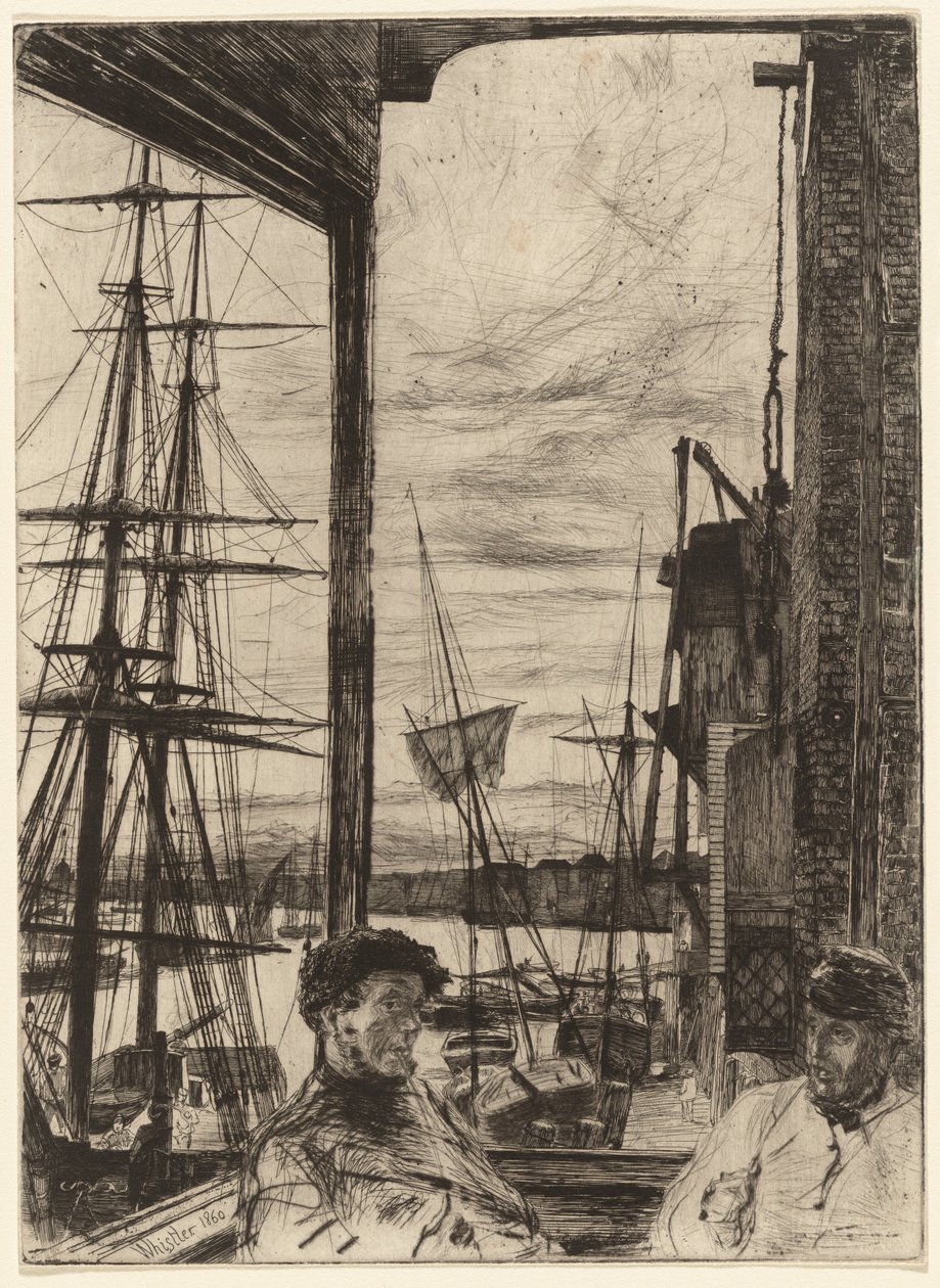Rotherhithe, 1860. tekijältä James Abbott McNeill Whistler