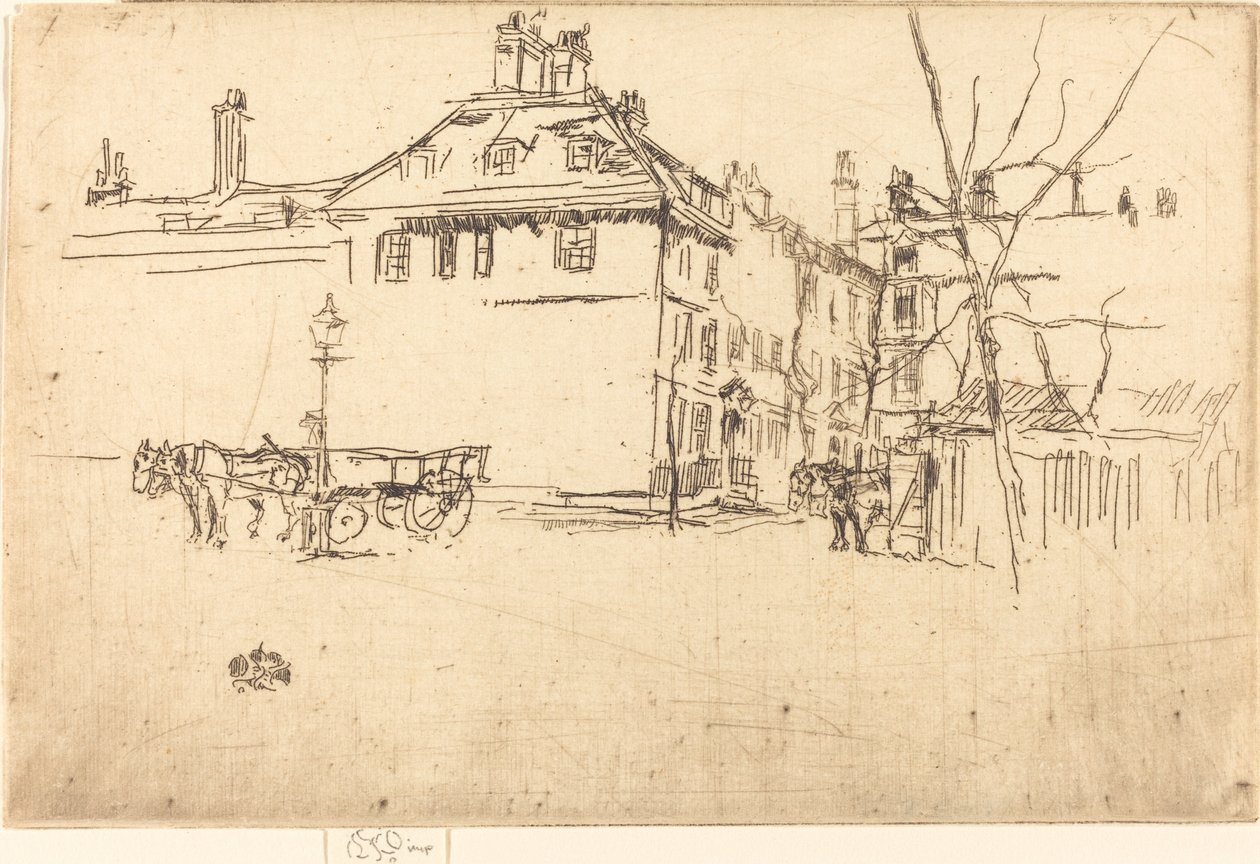 Temppeli, c. 18801881. tekijältä James Abbott McNeill Whistler