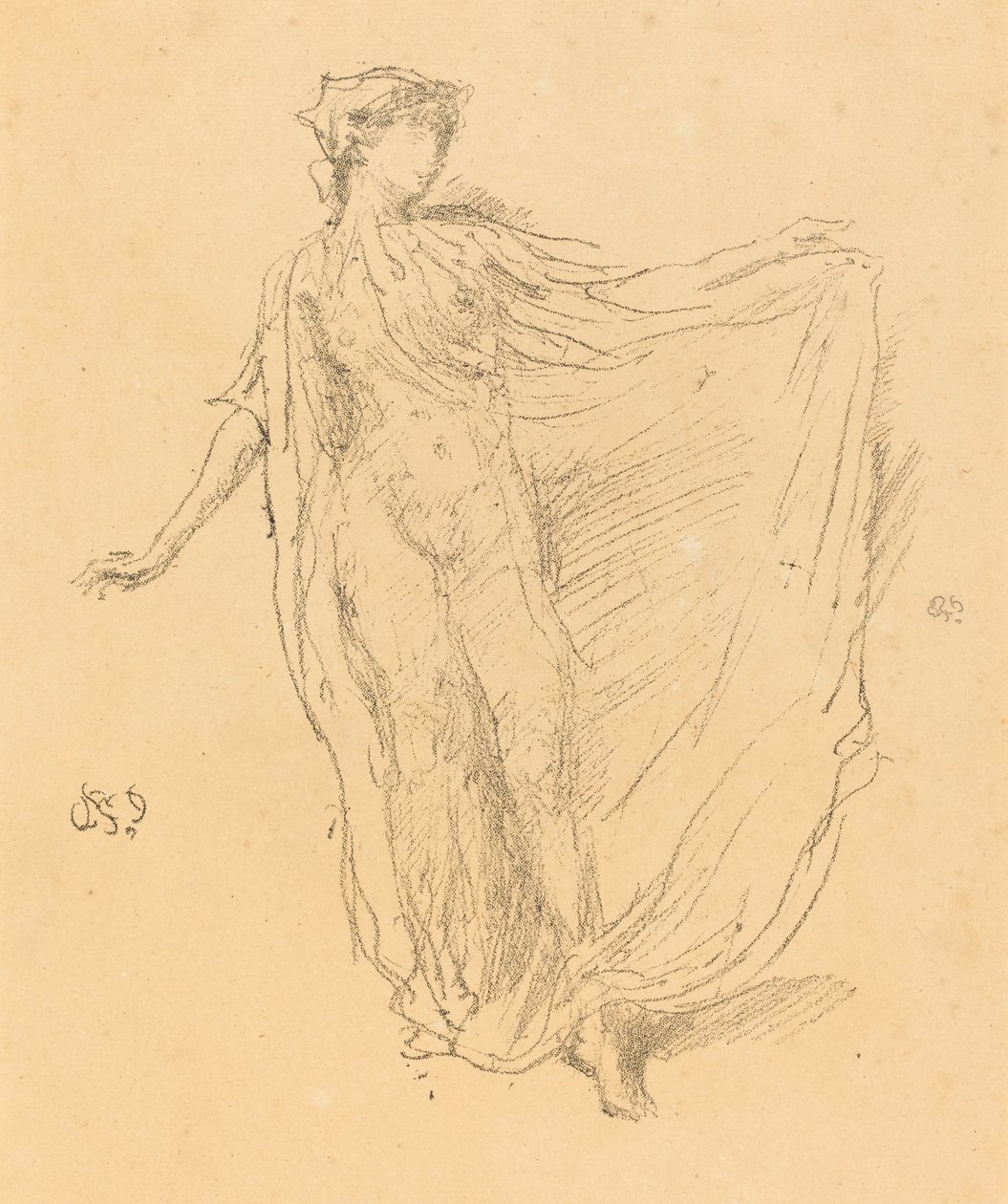 Tanssiva tyttö, 1889. tekijältä James Abbott McNeill Whistler