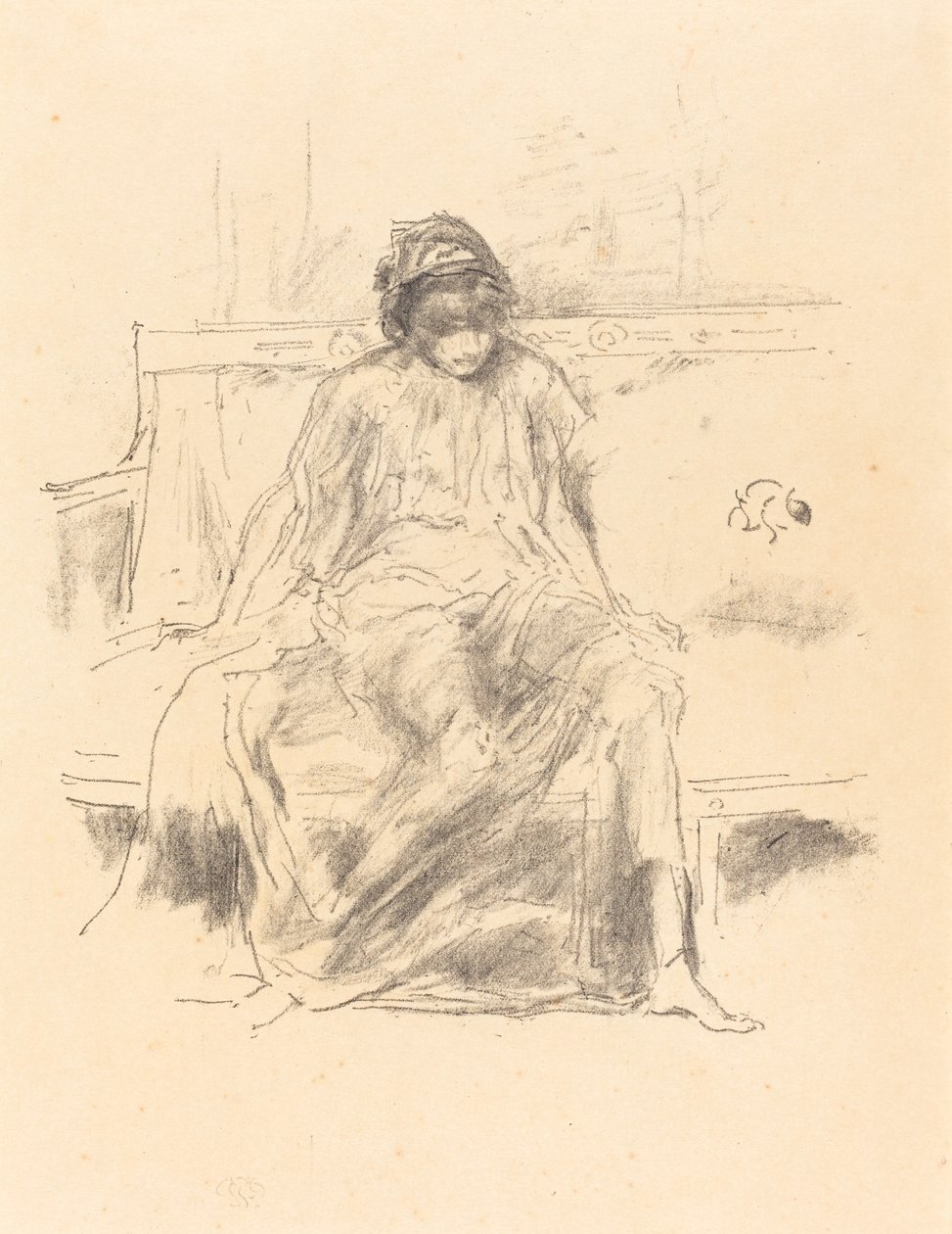 Verhottu hahmo, istuva, 1893. tekijältä James Abbott McNeill Whistler