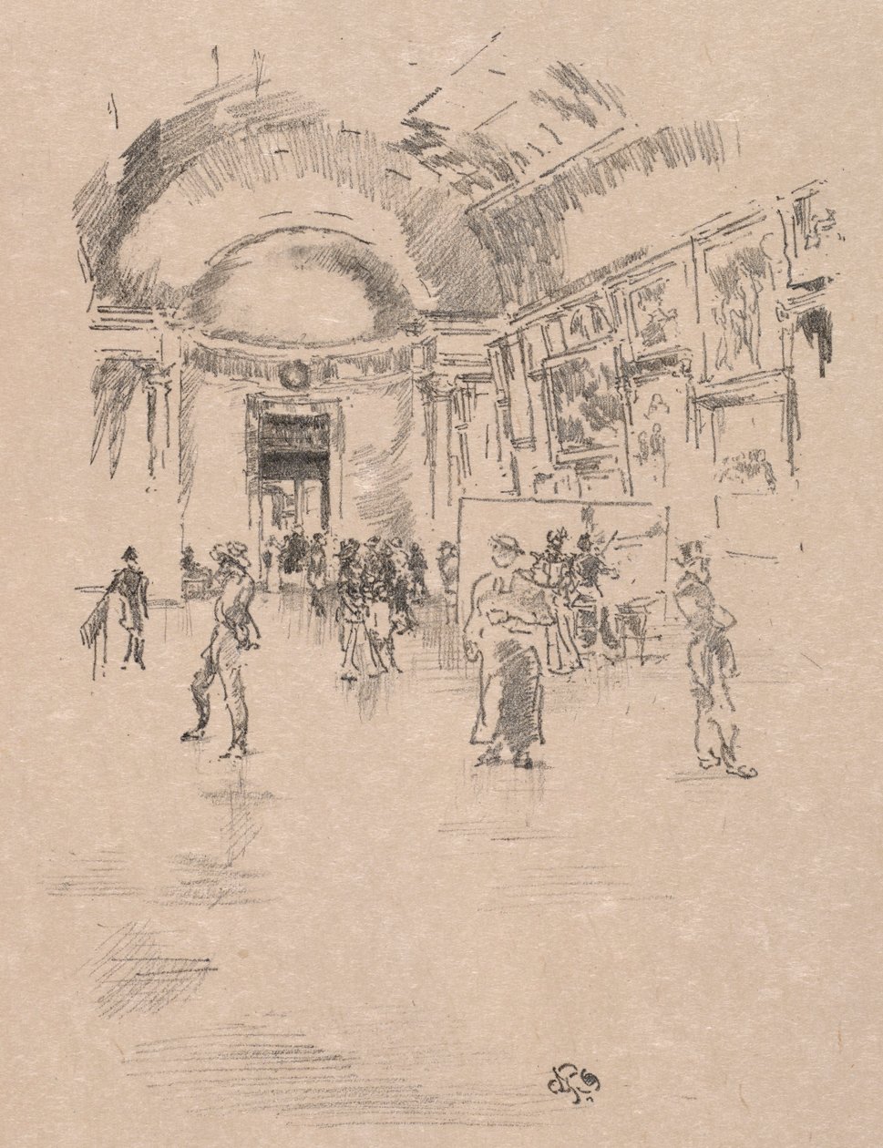 The Long Gallery, Louvre, 1894. tekijältä James Abbott McNeill Whistler