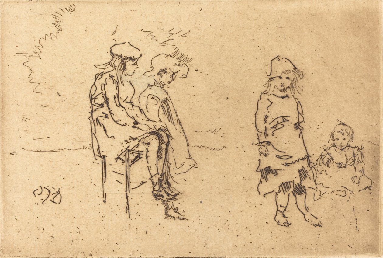 Menpes-lapset, c. 18841886. tekijältä James Abbott McNeill Whistler