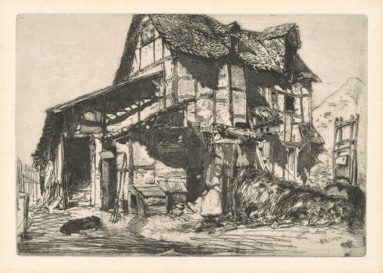 Turvaton asunto, 1858. tekijältä James Abbott McNeill Whistler