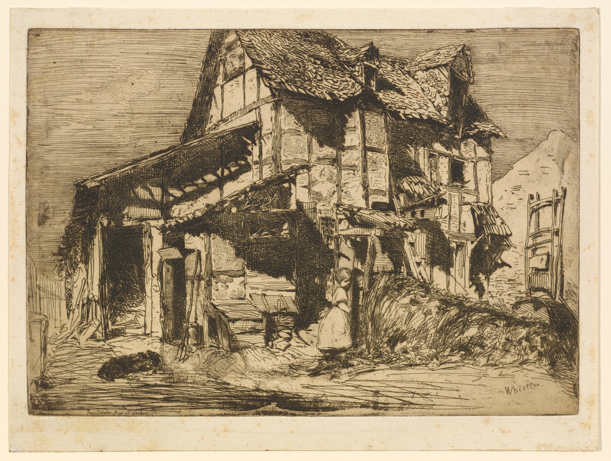 Turvaton asunto, 1858. tekijältä James Abbott McNeill Whistler