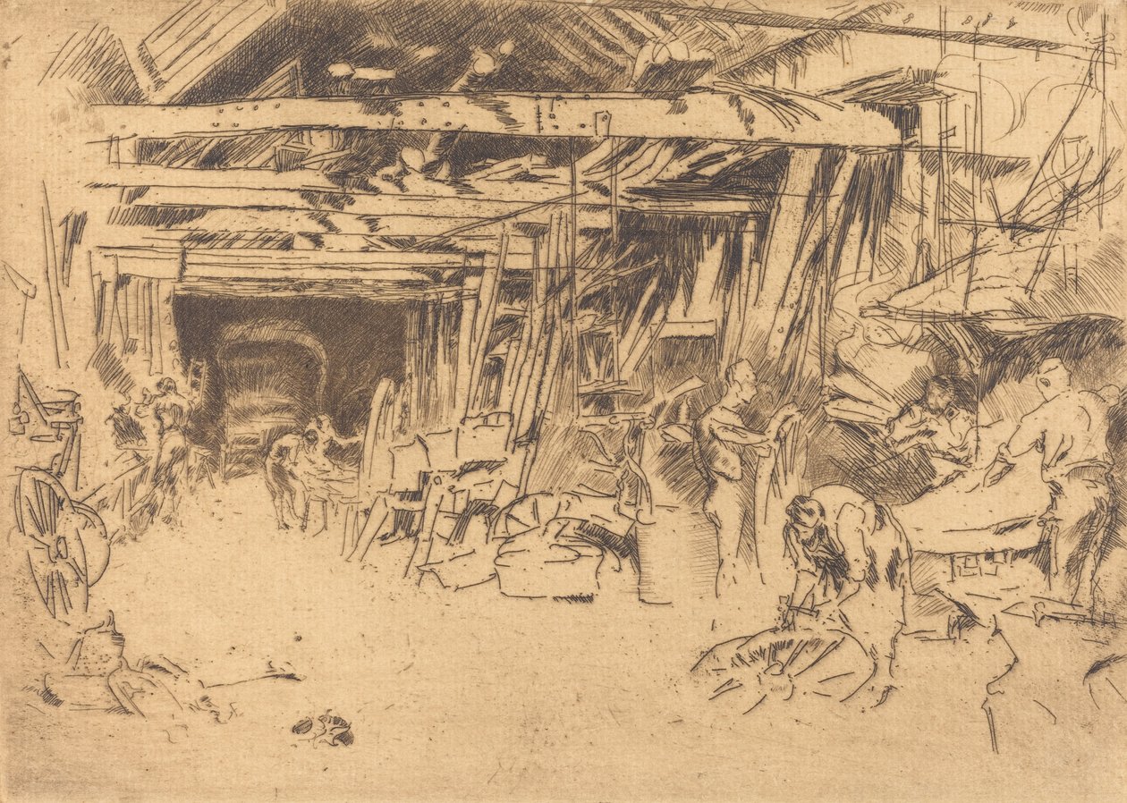 Pyöräntekijä, 18791880. tekijältä James Abbott McNeill Whistler