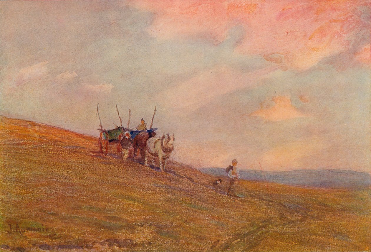 On the Downs Near Harting, c1870-1906, 1906. tekijältä James Aumonier