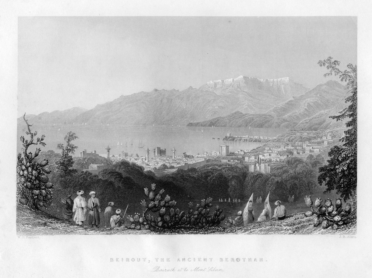 Beirut, muinainen kihlaus, Syyria, 1841. tekijältä James B. Allen