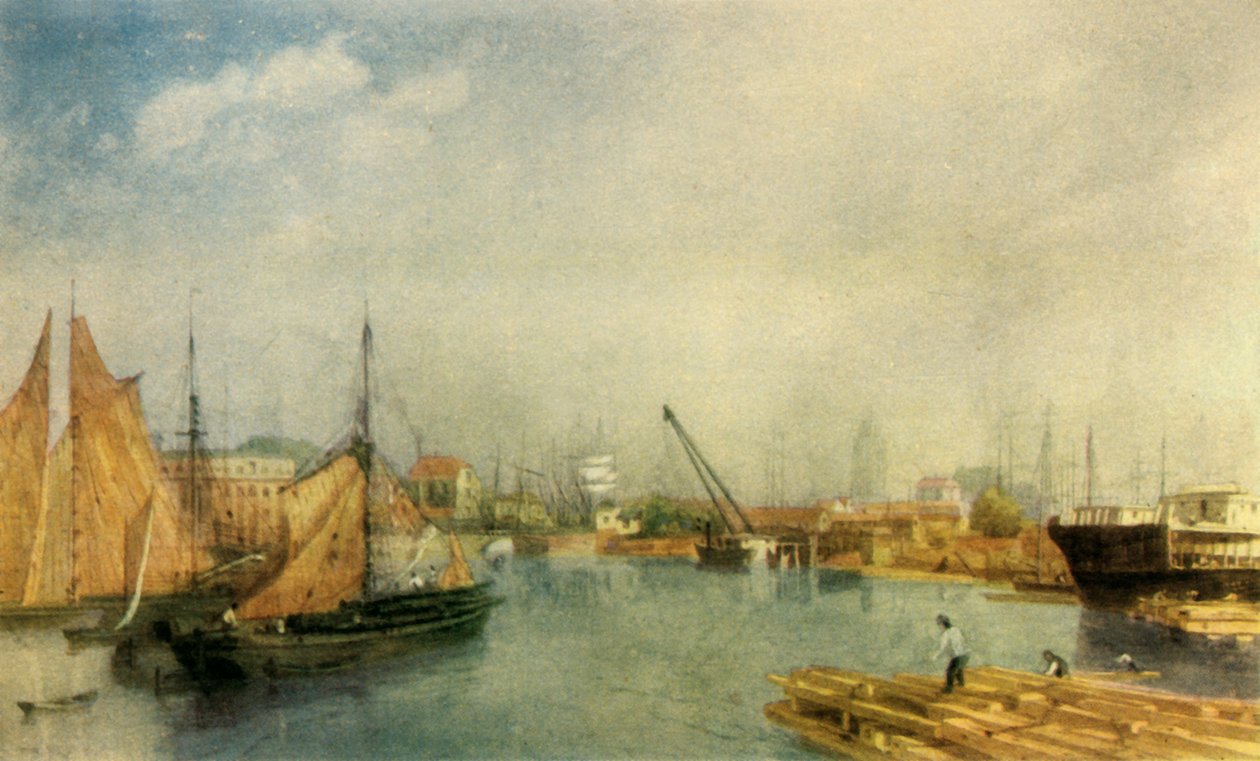 Bristolin satama, 1800-luvun puoliväli, 1942. tekijältä James Baker Pyne