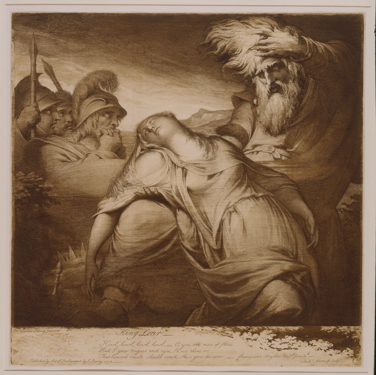 Kuningas Lear ja Cordelia tekijältä James Barry