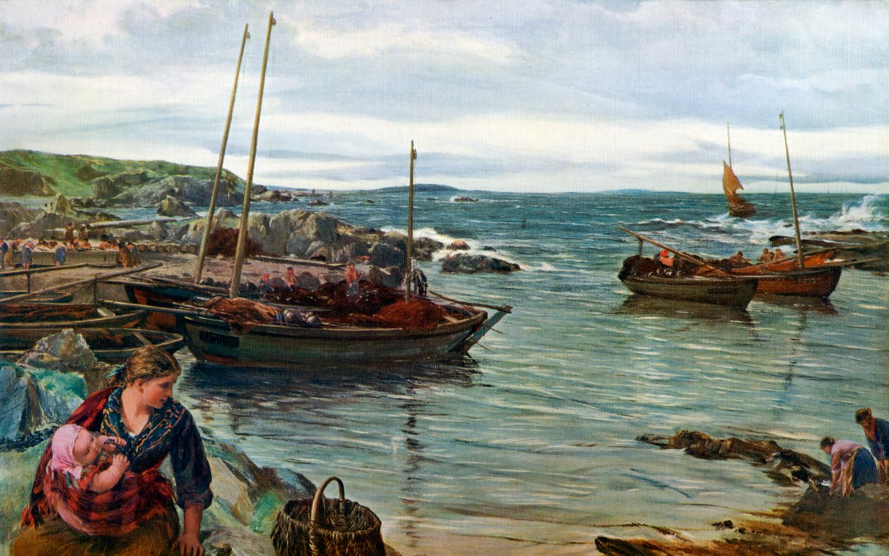 Koti vuoroveden kanssa, 1880, 1912. tekijältä James Clarke Hook