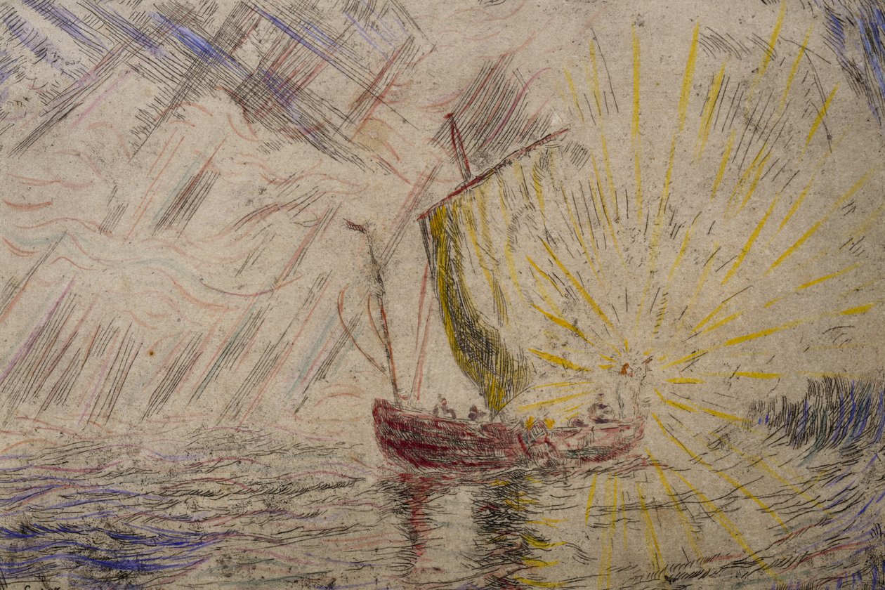 Kristus tyynnyttää myrskyn tekijältä James Ensor