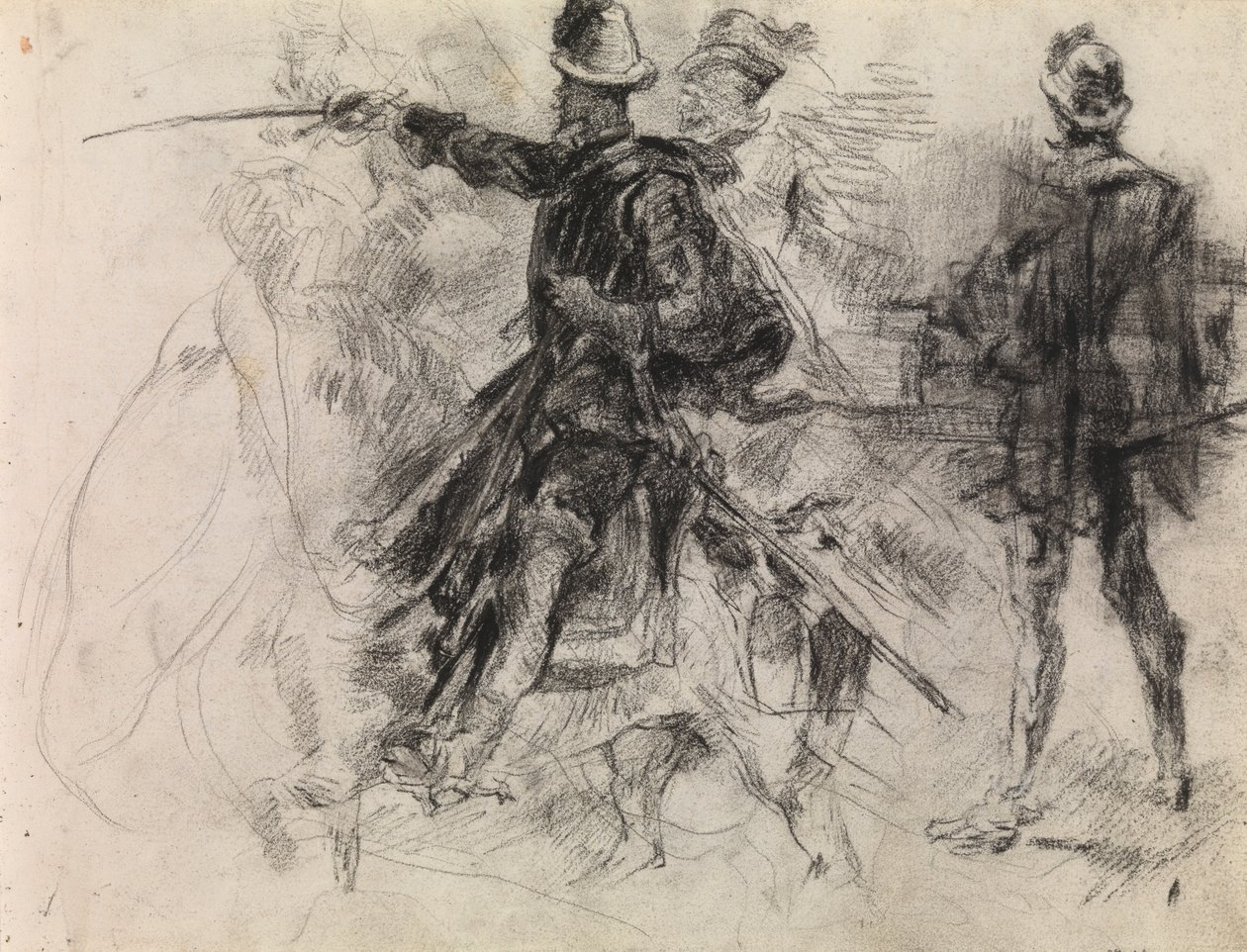 Don Quijote (musta liitu paperille) tekijältä James Ensor