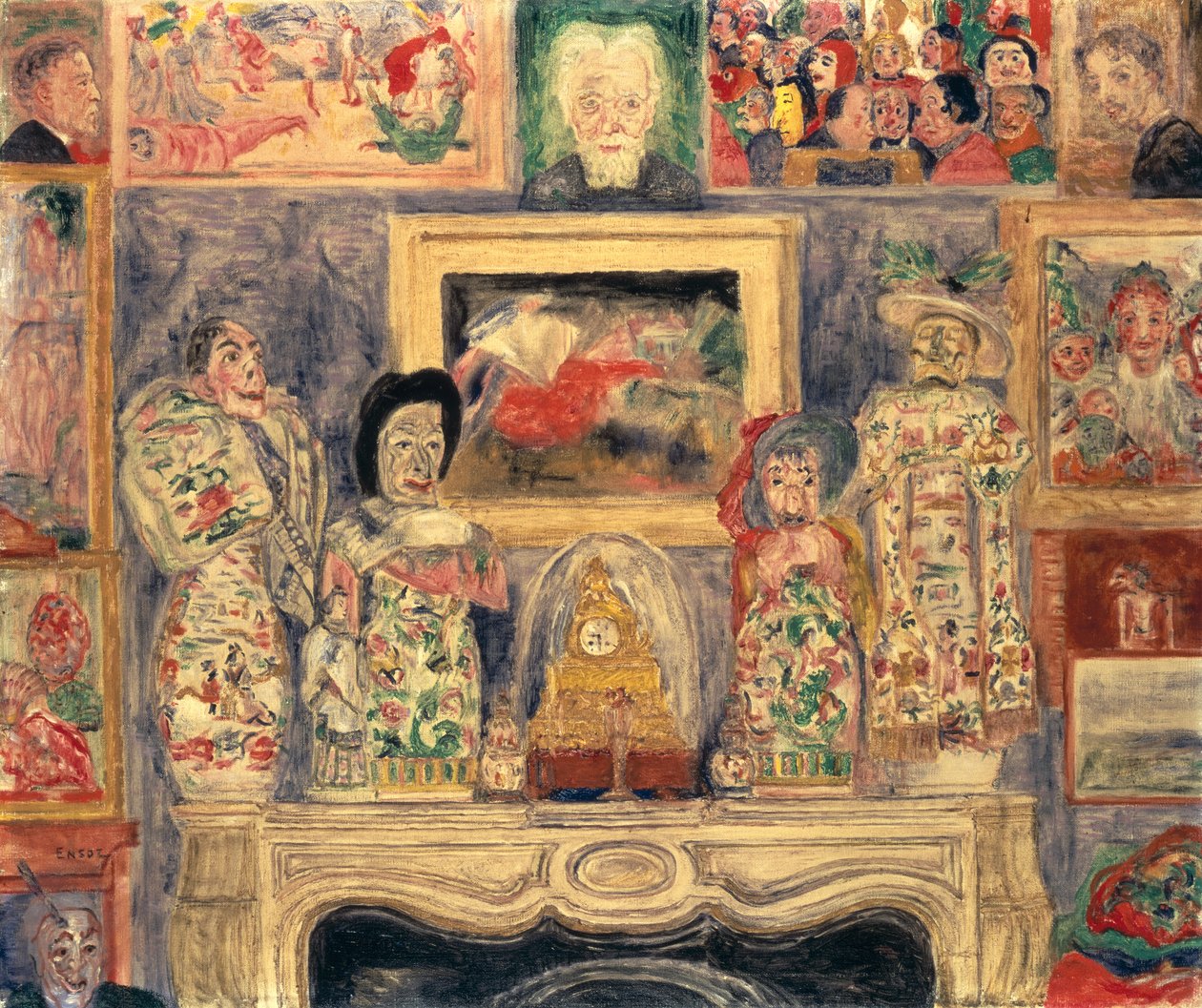 Sisustus kolmella muotokuvalla tekijältä James Ensor