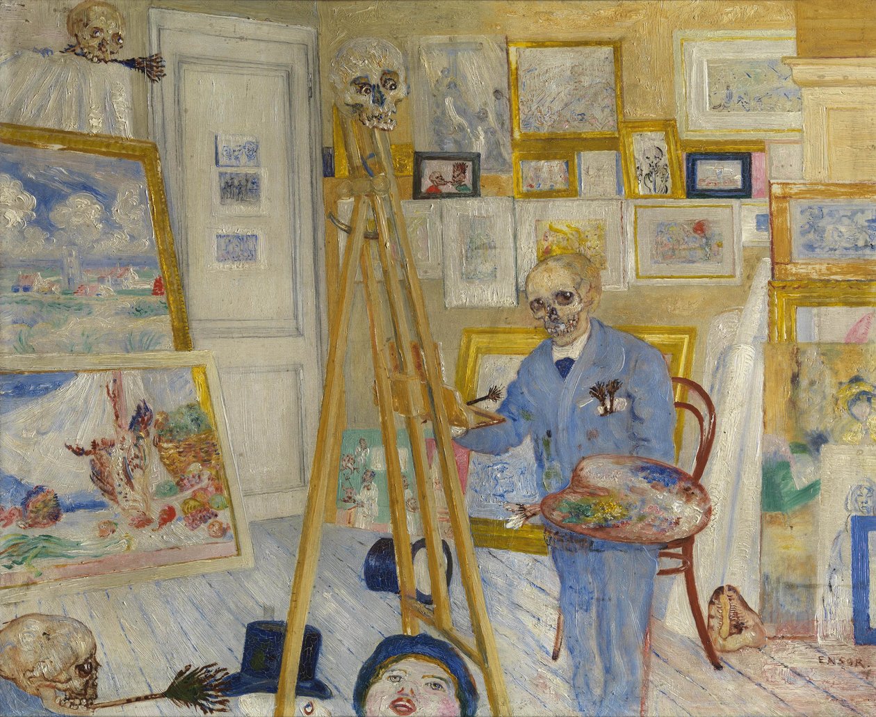Luurankomaalaaja, 1896. tekijältä James Ensor
