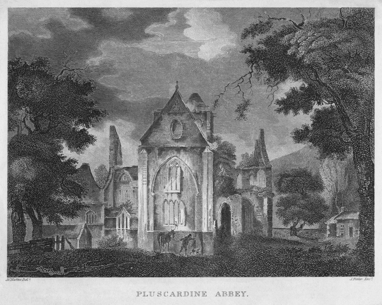 Pluscardine Abbey, 1804 tekijältä James Fittler
