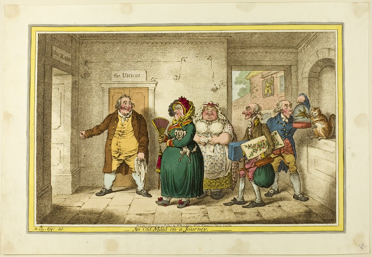 Vanha neito matkalla tekijältä James Gillray