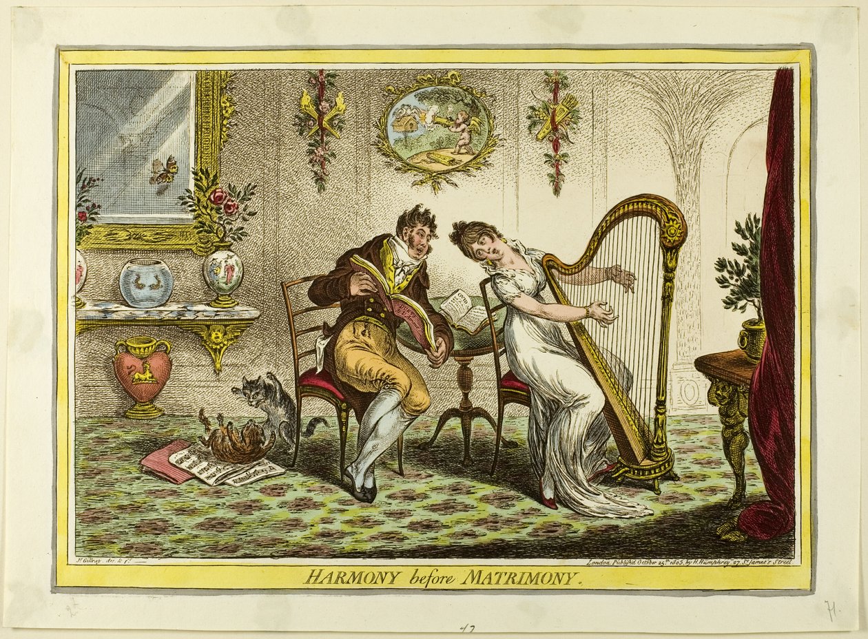 Harmonia ennen avioliittoa tekijältä James Gillray