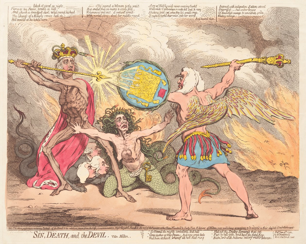 Synti, kuolema ja paholainen, katso Milton tekijältä James Gillray